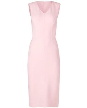 Michael Kors V-Neck Sleeveless Midi Dress - Pink