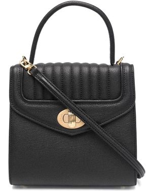 Delage Freda Leather Tote Bag - Black