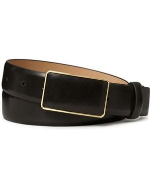 Tory Burch Leather Buckle Belt - Black