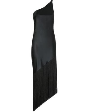 Pinko Rob Asymétrique À Franges - Black