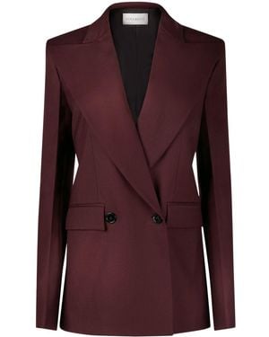 Nina Ricci Double-Breasted Wool Blazer - Purple