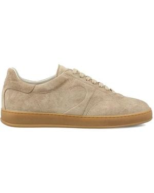 Tagliatore Suede Panelled Trainers - Brown