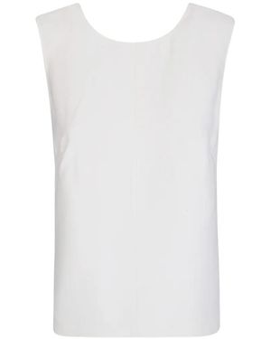 Calvin Klein Textured Sleeveless Top - White