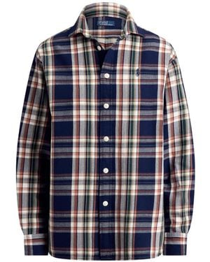 Polo Ralph Lauren Plaid Cotton Shirt - Blue