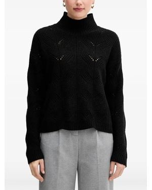 Benetton High-Neck Knitted Jumper - Black