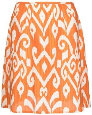 Bambah Minijupe À Motif Géométrique - Orange