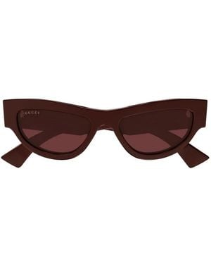 Gucci Cat-Eye Sunglasses - Brown