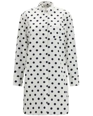 Fiorucci Polka-Dot Shirt Dress - White