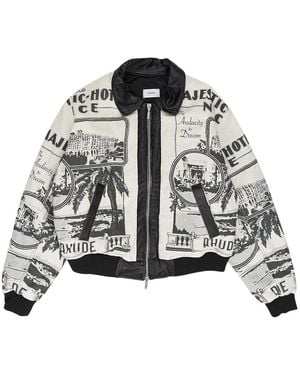 Rhude Veste Bomber Imprimée - Neutre