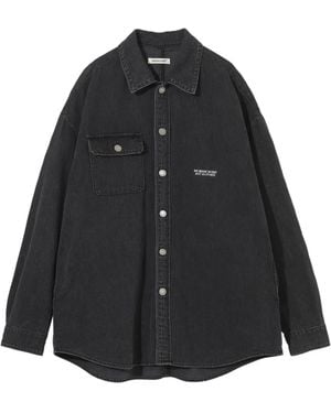 Undercover Uc1E4411 Frayed Pocket Shirt - Black