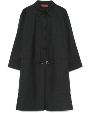 Gucci Button-Fastening Shirt Mini Dress - Black