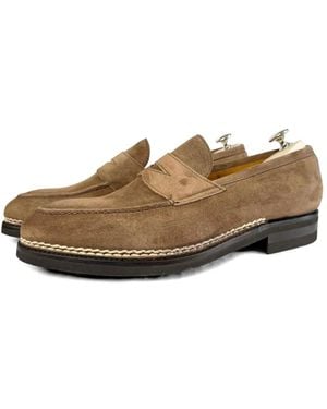 Bontoni Principe Suede Loafers - White