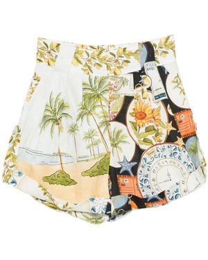 FARM Rio Latin Trip Scarves Shorts - Metallic