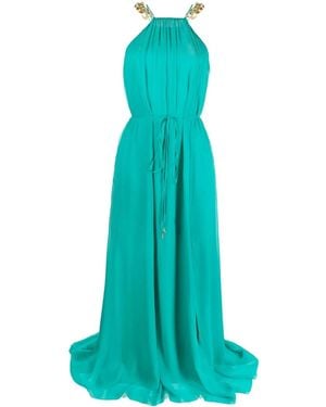 Patrizia Pepe Chain-Link Neck Strap Dress - Blue