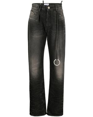 The Attico Vaqueros ajustados de talle medio - Gris