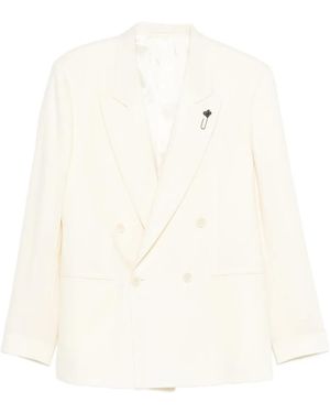 Lardini Blazer Met Dubbele Rij Knopen - Wit