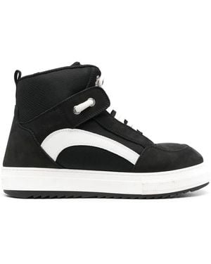 DSquared² Two-Tone High-Top Trainers - Black