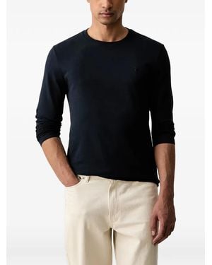 Trussardi Embroidered Long-Sleeve T-Shirt - Black
