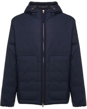 Moncler Hooded Logo-patch Jacket - ブルー