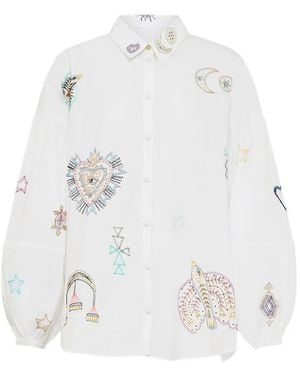 CAMILLA バルーンスリーブ ブラウス - ホワイト