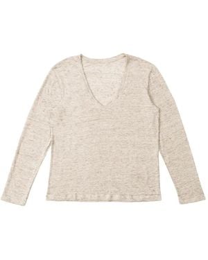 Fortela Long-Sleeve V-Neck T-Shirt - White