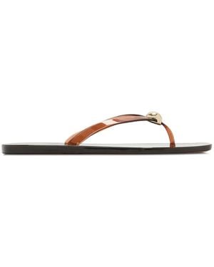 Loeffler Randall Jovie Ball-Detail Flip-Flops - White