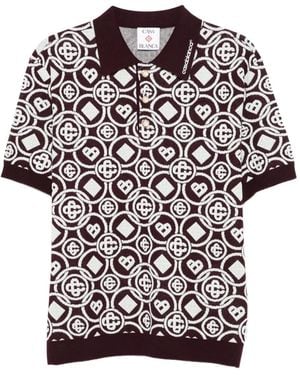 CASABLANCA Polo con monograma - Negro