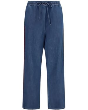 Valentino Garavani Piped-Trim Vlogo Jeans - Blue