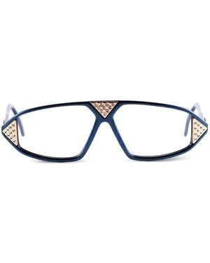 Cazal Gafas Con Detalles De Cristal - Azul