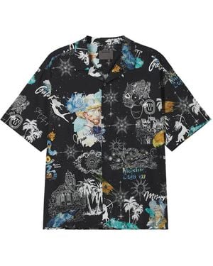 Musium Div. Graphic Print Shirt - Black