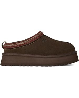 UGG Braided-Trim Platform Slippers - Braun