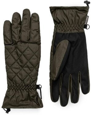 Barbour Quilted Drawstring Gloves - Black