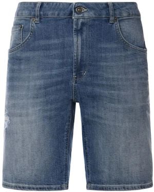 Dondup Derick Distressed Denim Shorts - Blue