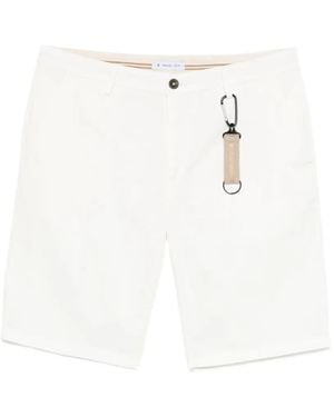 Manuel Ritz Chino Twill Bermuda Shorts - White