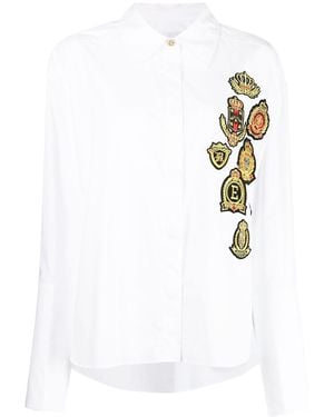 Edward Achour Paris Embroidered Long-Sleeve Shirt - White