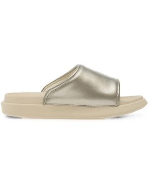 Y-3 Metallic-Strap Logo-Print Slides