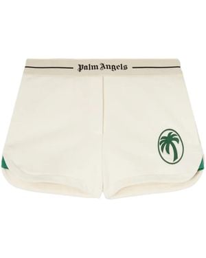 Palm Angels Oval-Palm Shorts - Natural