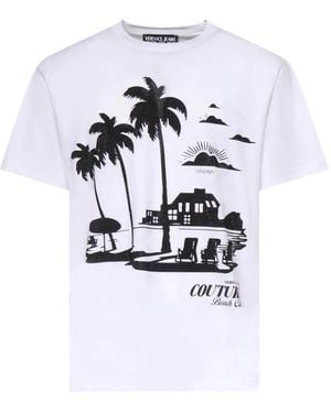 Versace Jeans Couture Graphic-Print T-Shirt - White