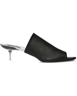 Courreges Square-Toe Sandals - Black