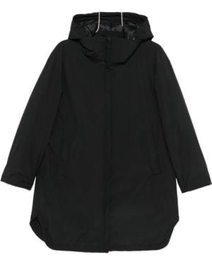 Herno Hooded Zip-Up Jacket - Black