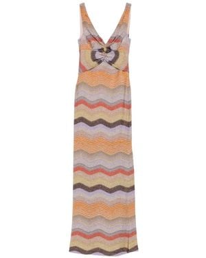 Missoni Zigzag-Knit Twist-Detail Dress - White