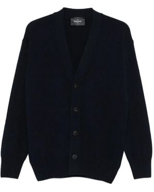 Gran Sasso Cardigan Boutonné En Laine Vierge - Bleu
