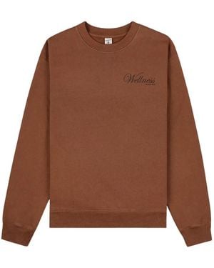 Sporty & Rich Soho Wellness Long-Sleeved Jumper - Brown