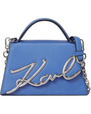 Karl Lagerfeld Kleine K/Signature Umhängetasche - Blau