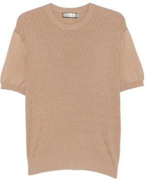 Canali Gestricktes T-Shirt - Natur