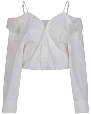 Alexander Wang Off-Shoulder Top With Strap Detail - White