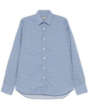 Canali Printed Shirt - Blue
