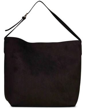 THEMOIRÈ Borsa Tote Con Effetto Pelle Scamosciata - Nero