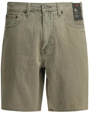 Levi's 468 Stay Loose Herringbone Denim Shorts - Green