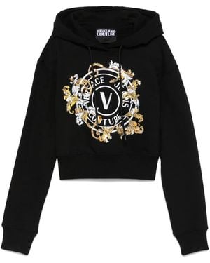 Versace Jeans Couture Logo-Print Hoodie - Black